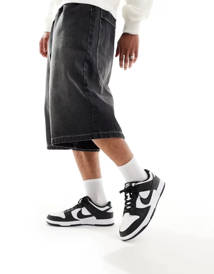 Мужские кроссовки Nike Dunk Low Retro низкие, черно-белые