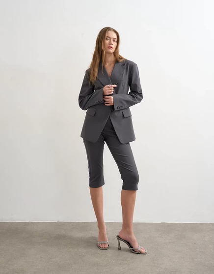 Брюки-капри Topshop bengaline из шифера - часть комплекта slate