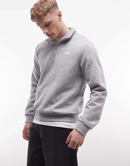 Мужской свитшот The North Face с короткой молнией, серый