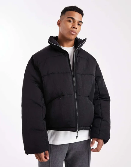 ДИЗАЙНЕРСКИЙ пуховик оверсайз от ASOS черного цвета black