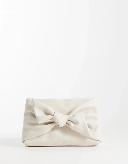 Женский клатч asos design с большим бантом, светло-бежевый
