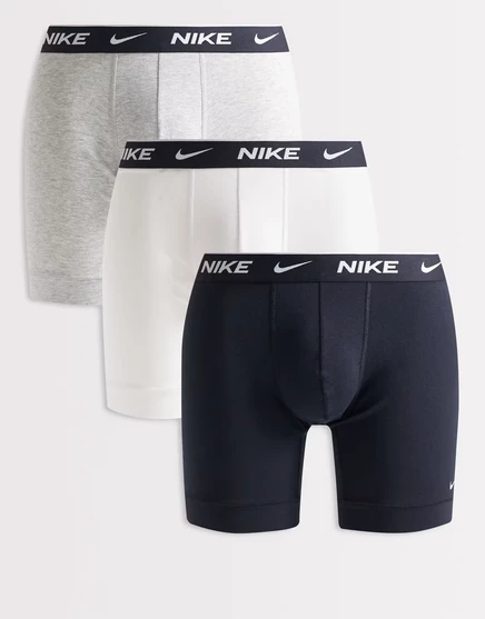 Боксерские трусы Nike Essential Cotton Stretch из 3-х упаковок черного/серого/белого цвета черный/серый/белый