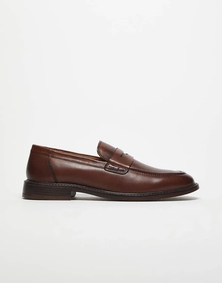 Дизайнерские мокасины ASOS с кисточками из коричневой кожи tan