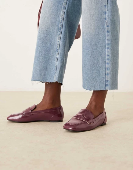 Женские лоферы ASOS Design Malta, бордовые
