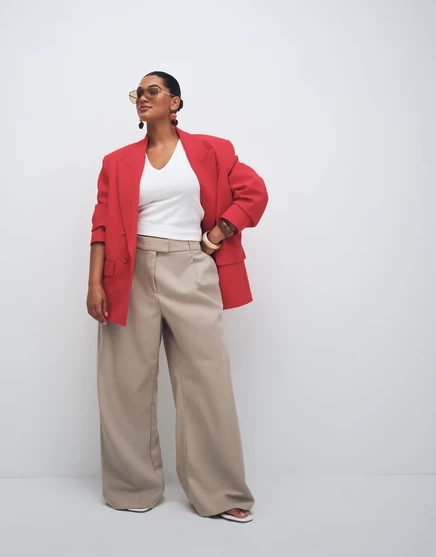 Мужские брюки ASOS DESIGN Curve с низкой посадкой, сшитые на заказ в стиле camel camel