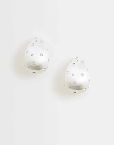 Женские гвоздики ASOS Design с кристаллами, молочные