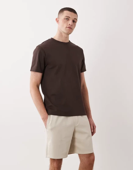 Мужские джерси-шорты ASOS Design удлинённые, молочные