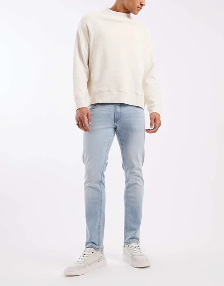 Зауженные джинсы JJ Rebel Luke в легкой винтажной стирке light blue wash
