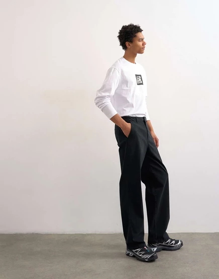 Прямые брюки-чиносы Topman черного цвета black
