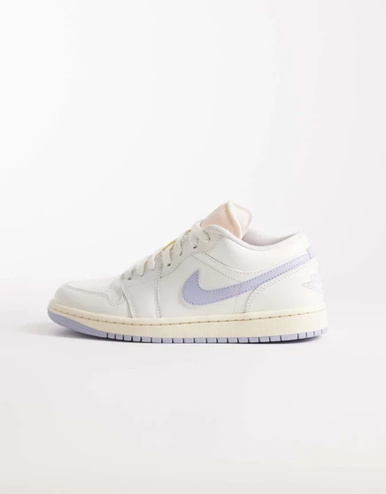 Низкие кроссовки Nike Air Jordan 1 темно-белого цвета ivory