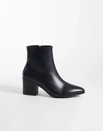 Дизайнерские ботинки челси на каблуке ASOS черного цвета black