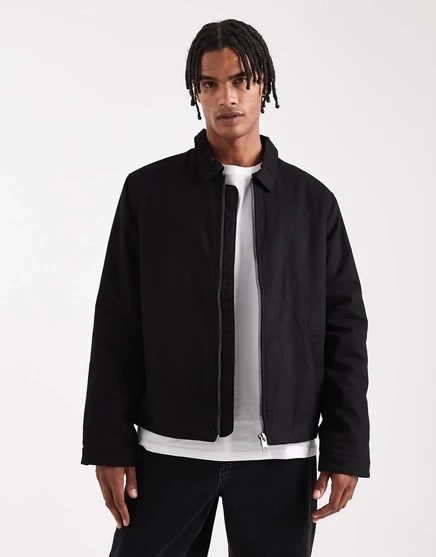 Куртка Jack &Jones harrington на молнии черного цвета black