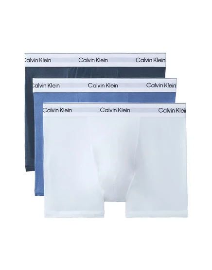 Мужские трусы-боксеры Calvin Klein 3 шт, хлопок-стрейч, серый/голубой/белый