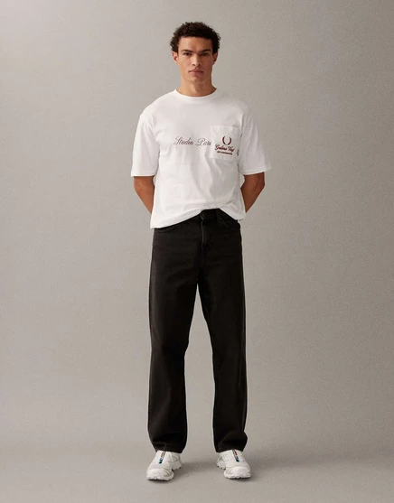 Свободные джинсы ASOS DESIGN, цвет выцветший черный washed black