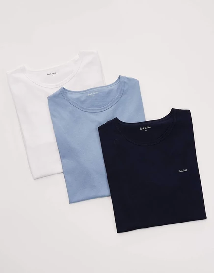 Футболки PS Paul Smith из 3-х комплектов белого, темно-синего и синего цветов multi