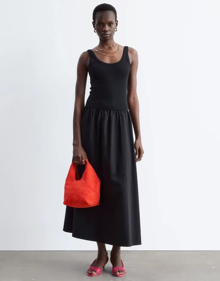 Женское макси-платье & Other Stories с корсетом, черное