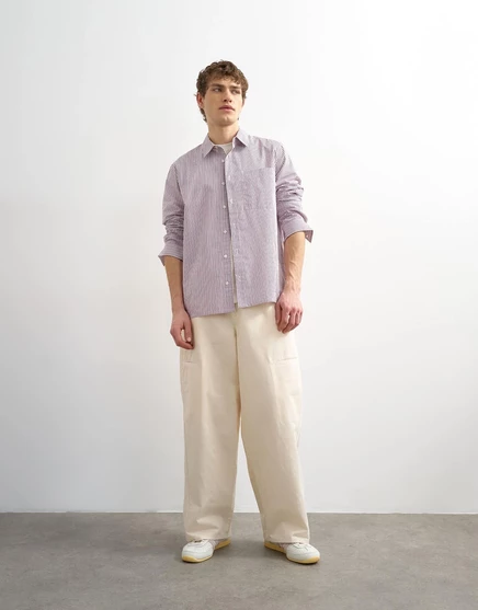 Мешковатые брюки Topman кремового цвета с боковыми карманами
