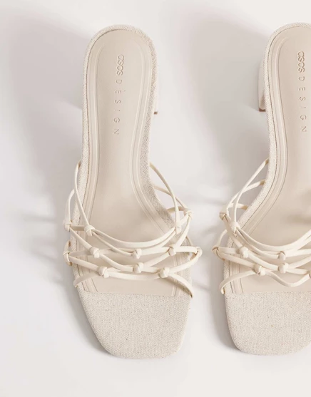 Женские мюли ASOS Design Hana на устойчивом каблуке, молочно‑белые