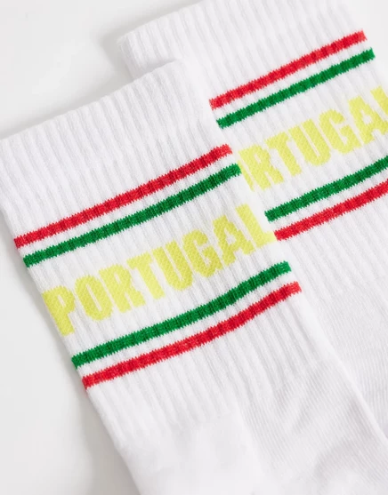 Мужские носки ASOS Design с принтом Portugal, белые