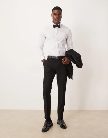 Мужские зауженные брюки ASOS Design, черные