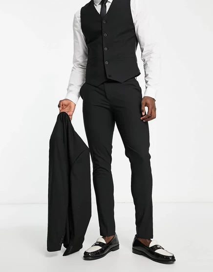 Черные узкие брюки ASOS DESIGN black