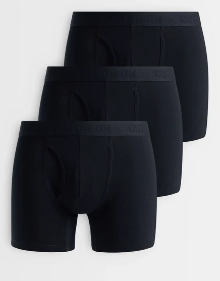 Мужские боксеры Cotton On, 3 пары, черные