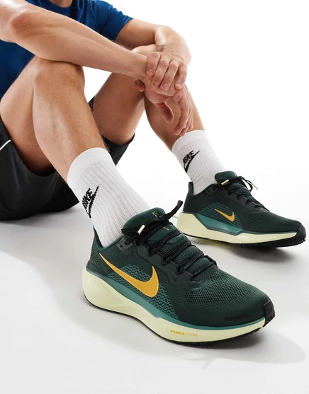 Кроссовки Nike Running Air Zoom Pegasus 41 зеленого и желтого цветов mid green