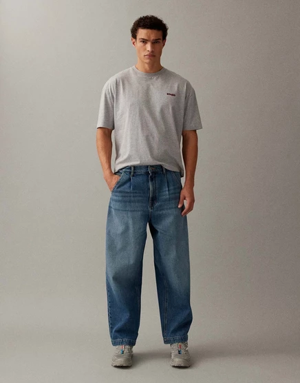 Мужские джинсы ASOS Design relaxed tapered, средняя стирка
