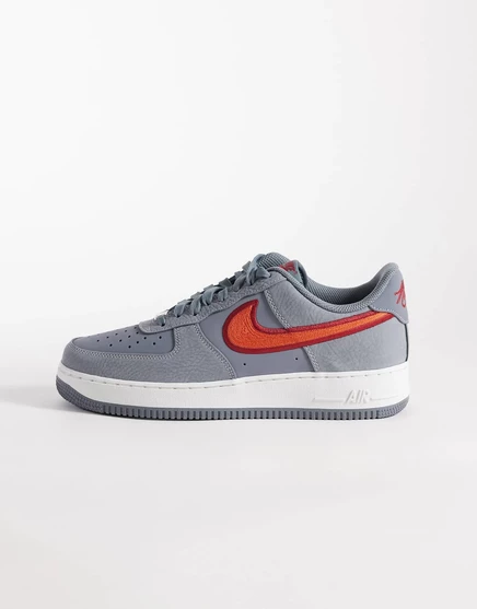 Кроссовки Nike Air Force 1 серого и красного цветов 