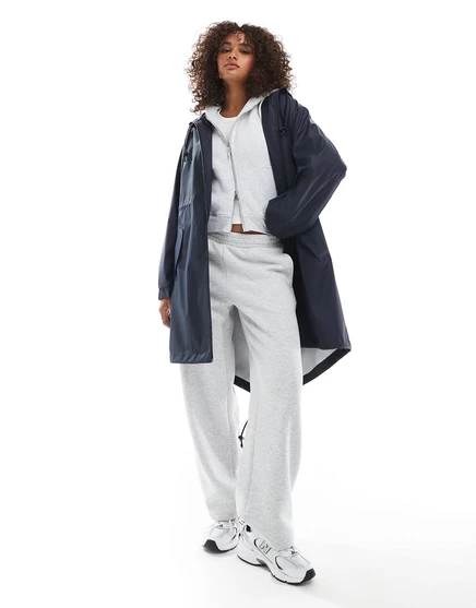 Непромокаемая парка с контрастными деталями от ASOS DESIGN темно-синего цвета navy