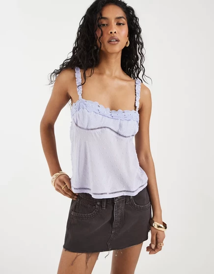Женская майка Free People Little Love, фиолетовая