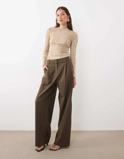 Женский полупрозрачный топ ASOS Design, зебровый принт