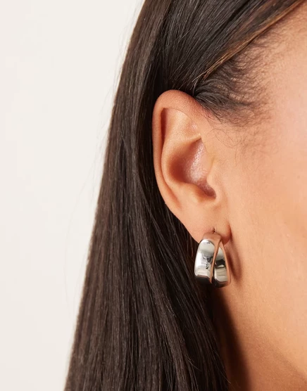 Женские серьги-хагги ASOS Design, серебристые