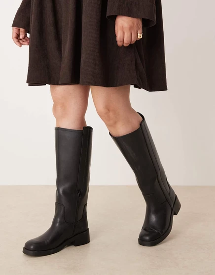 ДИЗАЙНЕРСКАЯ модель ASOS Curve Conan Массивные ботинки черного цвета black