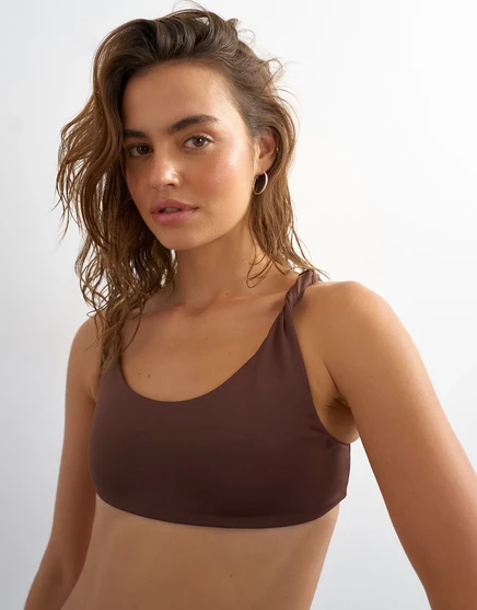 Женский бандо-топ TopShop Tiana, шоколадный