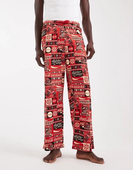 Мужские домашние штаны ASOS Design Coca-Cola, красные