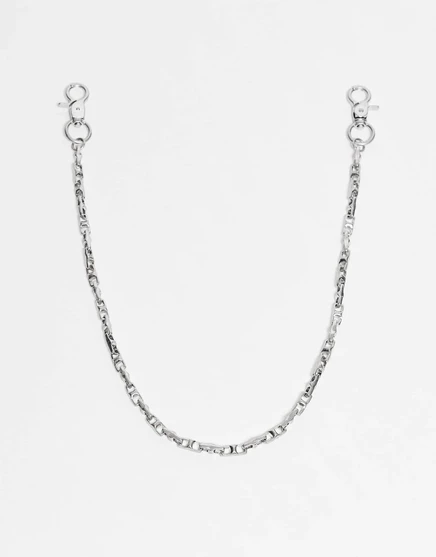 ДИЗАЙНЕРСКАЯ цепочка ASOS для джинсов серебристого цвета silver