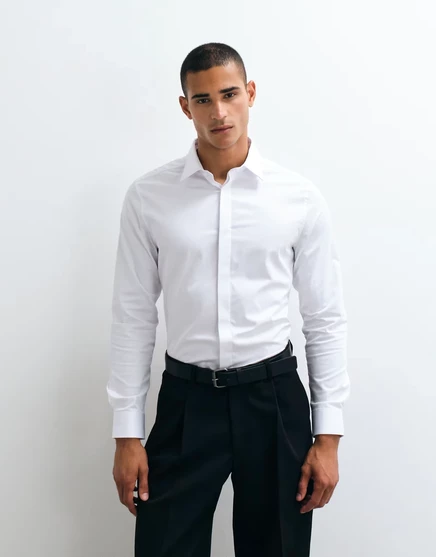 Мужская рубашка ASOS Design приталенная, белая