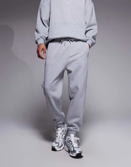Мужские спортивные штаны ASOS Design зауженные, серый меланж