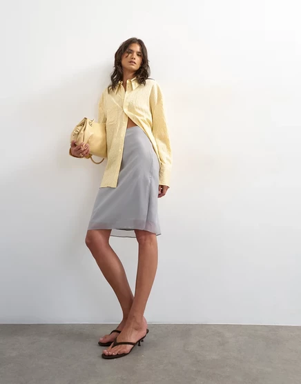 Женская юбка TopShop Organza длины 90-х, серая