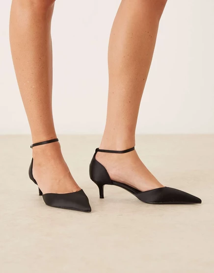 Черные туфли-лодочки на закрытом каблуке Mango black