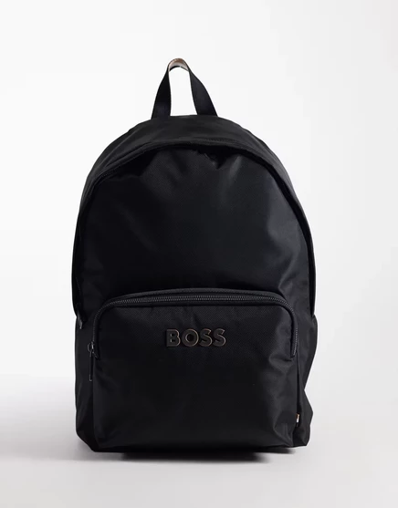 Мужской рюкзак Boss Orange Catch с логотипом в тон, черный