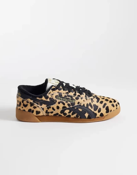 Кроссовки Reebok Freestyle Lo с принтом гепарда multi