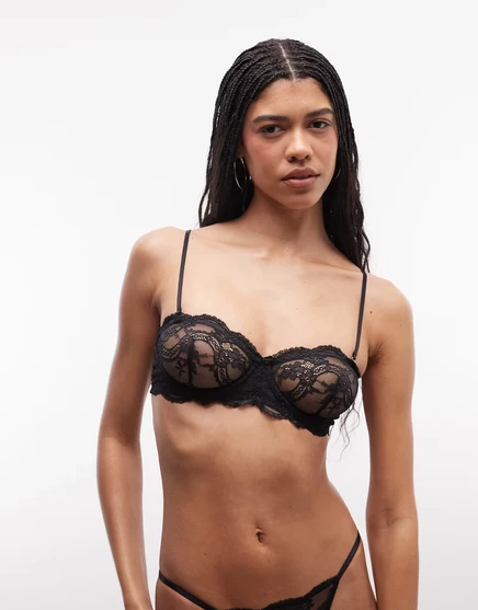 Женский балконет ASOS Lola со съёмными бретелями, черный