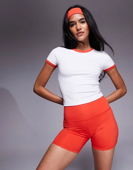 4505 детская футболка active ringer performance белого цвета white