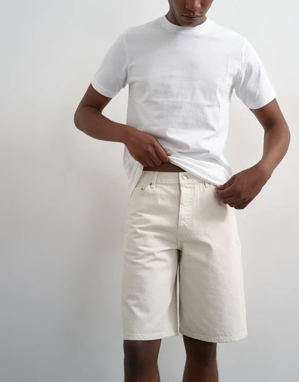 Мужские шорты Topman из жесткого денима, белые