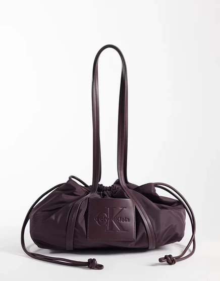 Женская сумка Calvin Klein на кулиске, коричневая