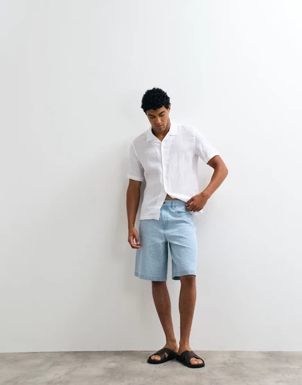 Мужские джинсовые шорты ASOS Design loose, светло-голубые