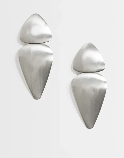 Женская серьга-гвоздик Topshop Elliot, серебристая