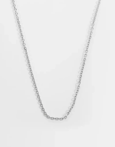 Мужская цепочка asos design из нержавеющей стали, серебристая